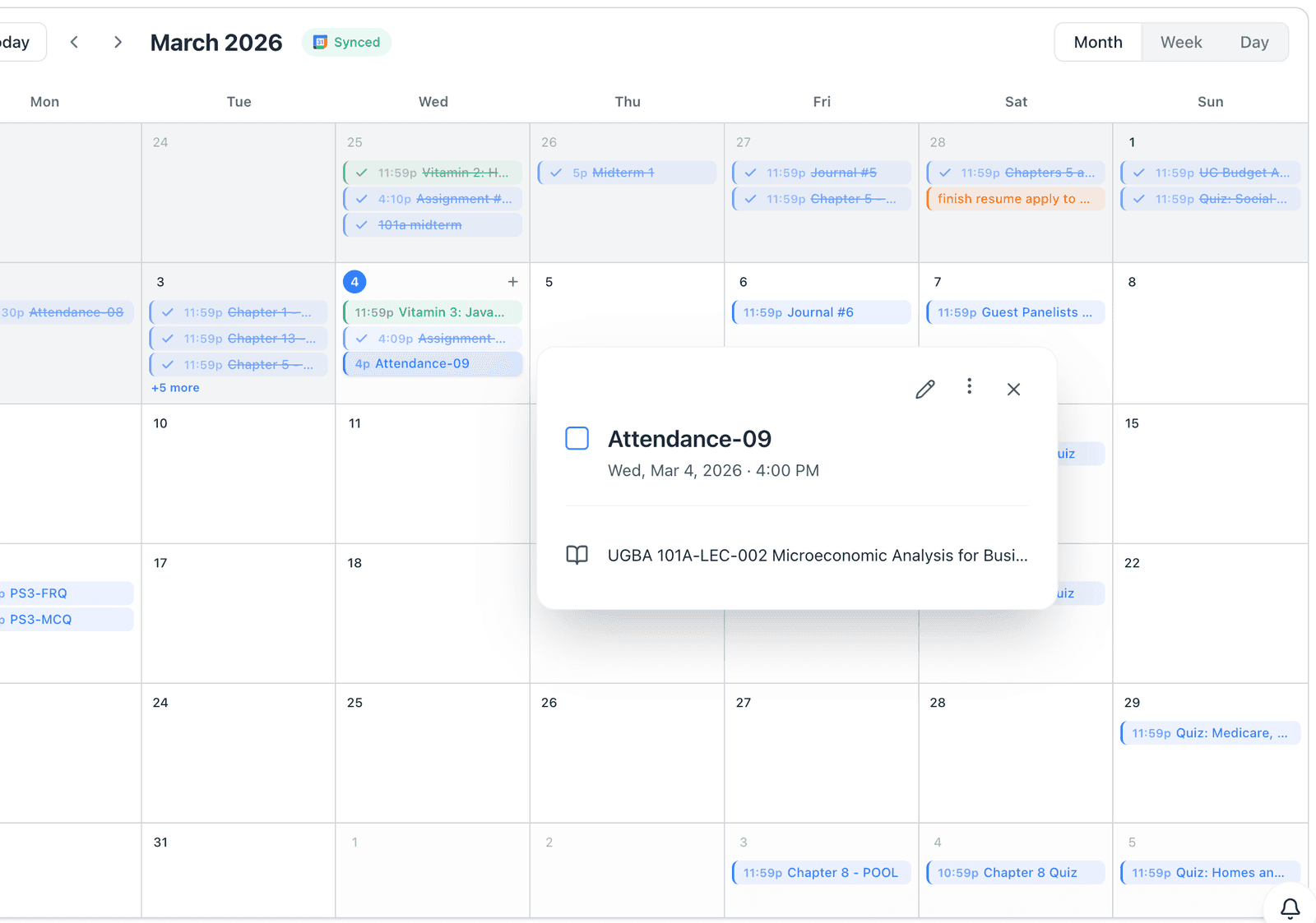 Manage your assignments